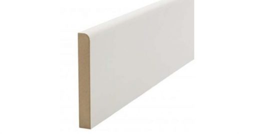 Σοβατεπί λευκό mdf ξύλινο βαφόμενο 10x1,6x100cm